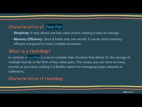 Understanding the Differences Between Java Pair and HashMap