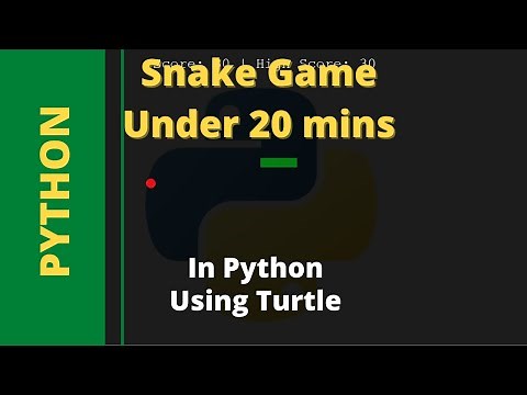 How to make a Snake Game in Python | Step by Step | using turtle