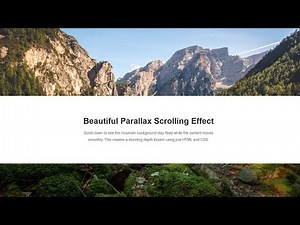 parallax scrolling html css