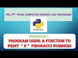 Part A : 1. Python program using a function to print n fibonacci numbers.