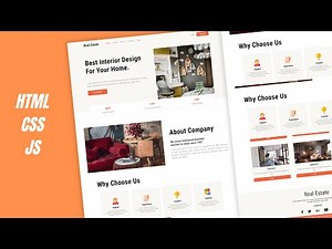 Comment créer un site web pour une agence immobilière en utilisant HTML, CSS et JavaScript.