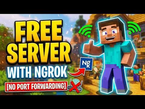 FREE Minecraft Server with Friends Ngrok [NO PORT FORWARDING]