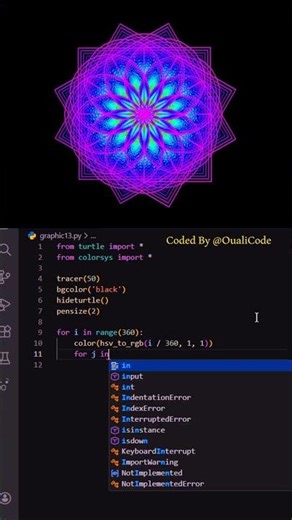 #python #oualicode #correctcoding #javascript #programming #coding #graphics
