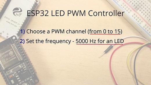 ESP32 PWM with Arduino IDE (Analog Output) | Random Nerd Tutorials