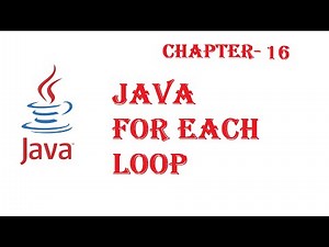 For each loop - Java Tutorial - - w3Schools Ch#16 English