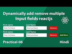 Dynamically Add Remove Multiple Input fields React JS