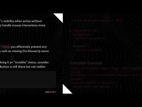 How to Make a Button Invisible on MouseDown and Visible on MouseUp Using JavaScript