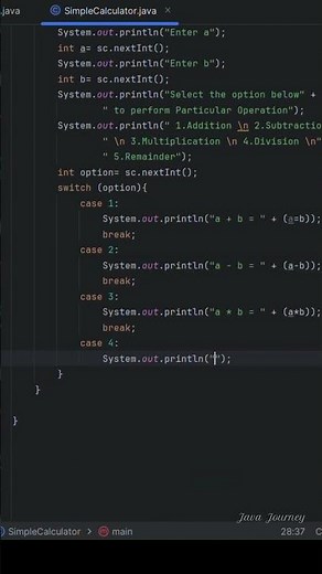 Simple Calculator Using Java #calculator #java #switch #coding