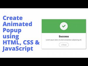Create Animated Popup Box using HTML, CSS & JavaScript