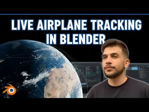 Live Airplane Tracking with BLENDER! (Python + Geometry Nodes)