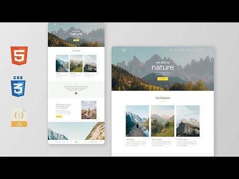 Complete Responsive Website Using HTML CSS | Responsive web design tutorial