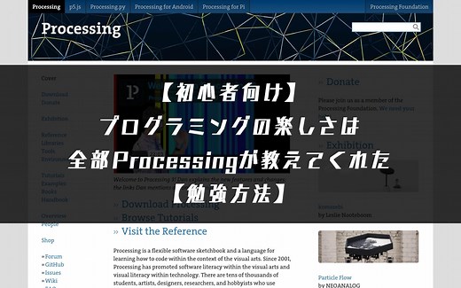 【初心者向け】プログラミングの楽しさは全部Processingが教えてくれた【勉強方法】