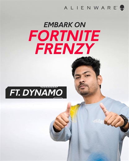 Unleash your Fortnite prowess with Dynamo Gaming this Friday, December 29th, at 7 PM.🔥👾 Join us on YouTube – check out the link: https://aw.gg/47YHKhp #AlienwareIndia #AlienwareGamingFridays #GamingLevelledUp Intel #IntelIndia #GameWithIntel #IntelGaming | Alienware