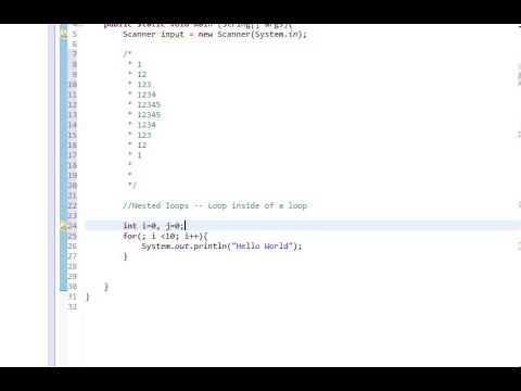 Beginners Java, Lesson 10, Nested loops