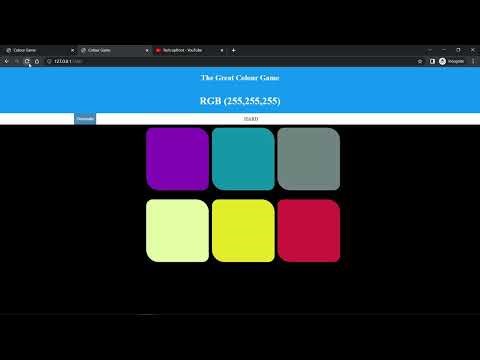 Build A Color Guessing Game With HTML,CSS,JS