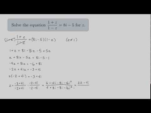(Complex Analysis) Solving Equations with Complex Numbers