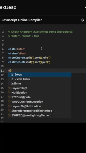 Interview Anagram Question in JavaScript 🔥