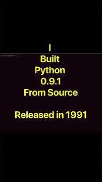 I Compiled Python v0.9 From 1991 - Will it Work?