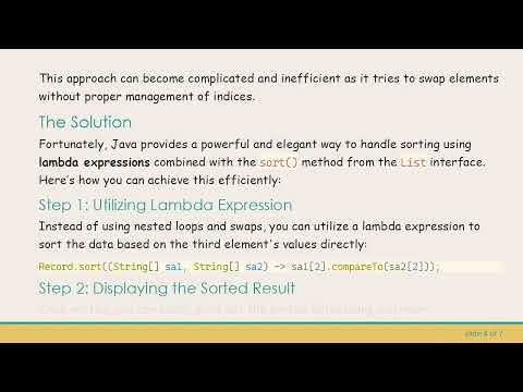 How to Sort a List of String Arrays by the Third Element in Java