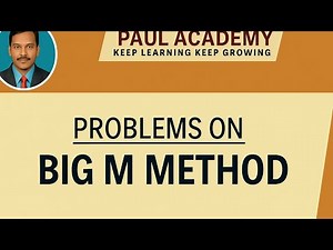 Optimization Technique – Simplex Method | Linear Programming | Paul Academy
