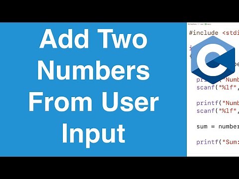 Add Two Numbers From User Input | C Programming Example