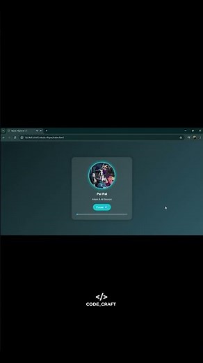 Music Player UI | Play, Pause & Progress Bar Animation 🎵✨