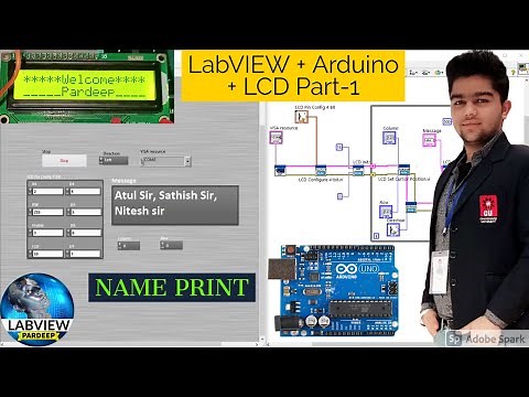 LabVIEW | LCD Part 1:- Name Print | LabVIEW + Arduino + LCD | LabView Arduino Project Series