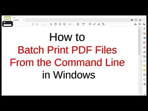 How to Batch Print PDF Files from the Command Line in Windows