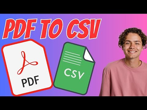 How to Convert PDF to CSV File