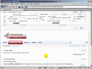 DotNetNuke Tutorial, The basics about Form and List module - Video #108