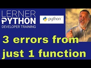 One Python function, three different errors