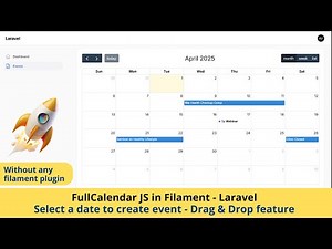 How to Add FullCalendar JS in FilamentPHP in Laravel | Without Any Filament Plugin