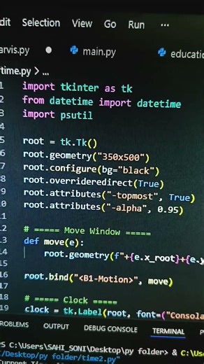 how to make this guide clock with python programing code