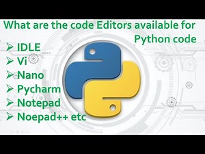4. Complete Python Basics for Automation-Code Editor for Python