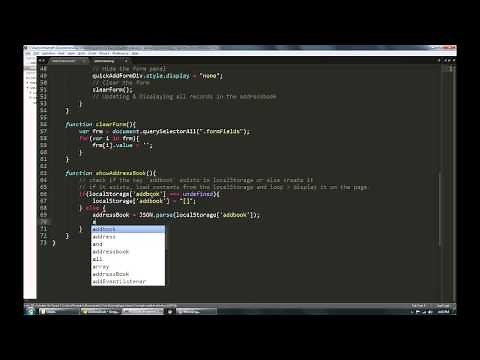 Create an Address Book App using Javascript