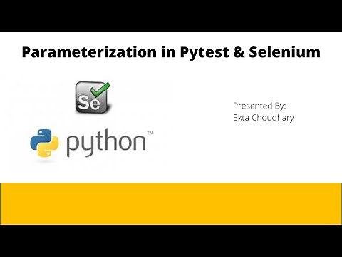Parameterisation using Pytest(Python) and Selenium. Read data from excel and pass it to test case