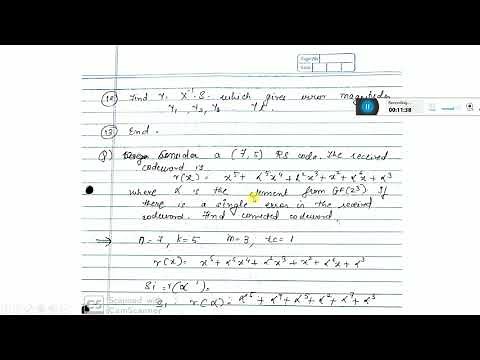 Decoding of Reed Solomon (RS) Codes
