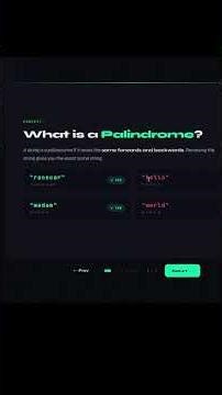 Palindrome Check in JavaScript using Two Pointers! 🔥 #shorts #shortvideo #javascriptcoding