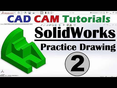 SolidWorks Basic Practice Drawing Exercise for Beginners - 2