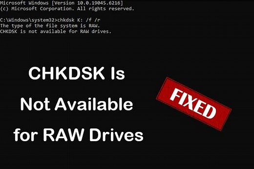 How to Fix CHKDSK Is Not Available for RAW Drives on Windows