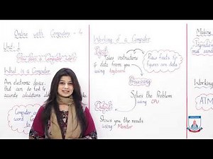 Class 4 - Computer Studies - Chapter 1 - Lecture 1 How does a computer work - Allied Schools
