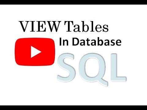 Show All Tables in Database