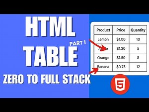 HTML Tables Explained for Beginners | Create & Style Tables in HTML|#HTML_TABLE