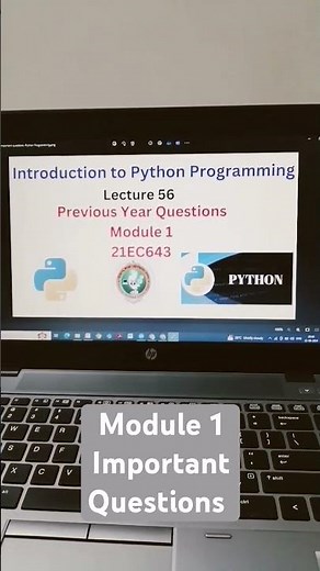 Module 1 Important Questions Python Programming VTU GATE 2025