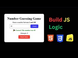 Guess the Number Game Using JavaScript 🔢 Day 1 of JS Logic Series 💡