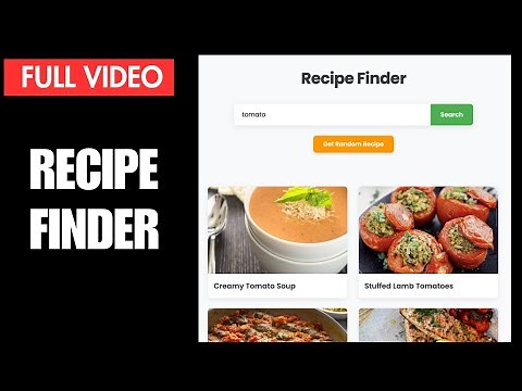 Build a Recipe Finder App with HTML, CSS & JavaScript – From Scratch!