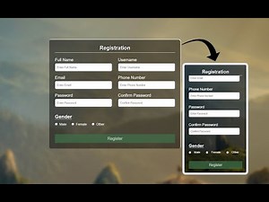 Responsive Registration Form in HTML and CSS