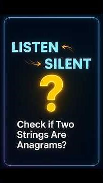 Check if Two Strings Are Anagrams in JS (Best Method) #coding #programming