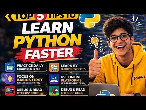 Here are Top 5 Tips to Learn Python Faster #Python #coding