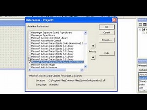 Video 17: VB 6 Programming, Adding Components And References